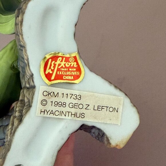 Vintage Lefton Hyacinthus Flower Figurine Geo. A. Lefton CKM 11733 - Picture 7 of 7